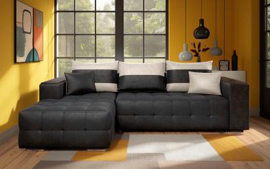 Coltar extensibil Melvin cu brat mini etajera Coltar extensibil cu brat mini etajera , L297 B90/180 H70 cm